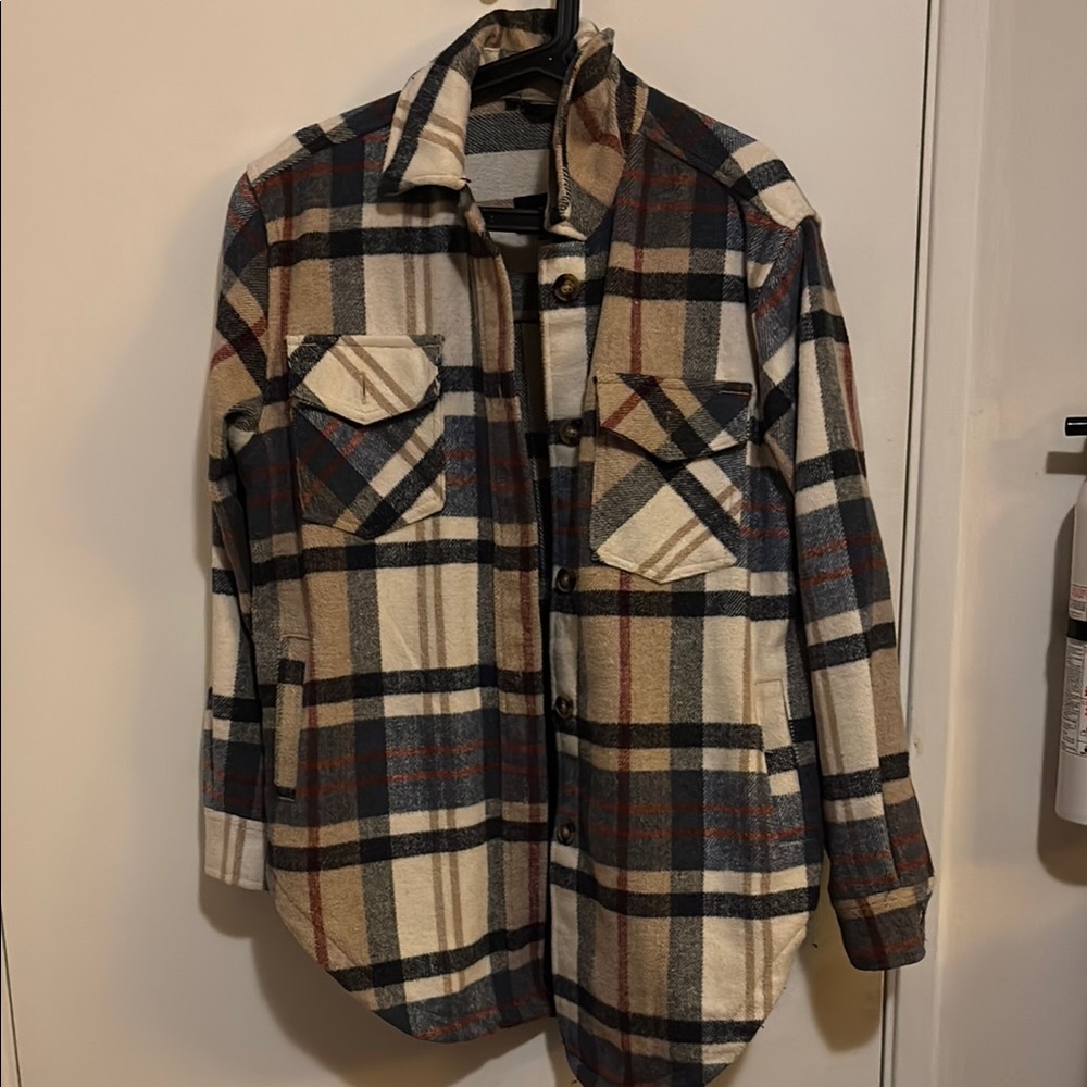 Plaid Button-Up Shirt